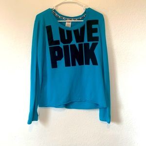 Blue crew sweater from PINK